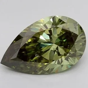 Fancy Vivid Green Pear Clarity VS1 Cts.3.20